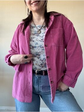 Vintage LL Bean Pink Corduroy Shacket